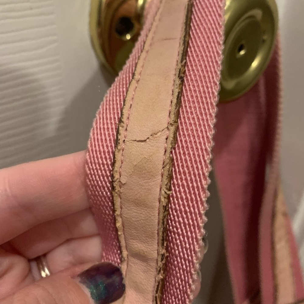 YSL Yves Saint Laurent Kahala Pink Canvas Tote - Picture 5 of 16